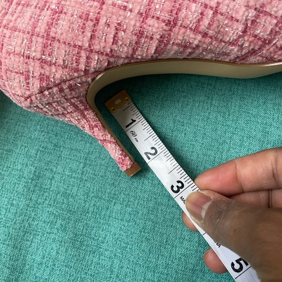 Angelica Pink Tweed Heels - Picture 2 of 8